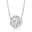 .62 Carat Bezel-Set Diamond Solitaire Necklace in 14kt White Gold