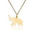 14kt Yellow Gold Elephant Pendant Necklace