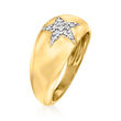 .10 ct. t.w. Diamond Star Ring in 18kt Gold Over Sterling
