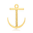 C. 1980 Vintage 18kt Yellow Gold Anchor Pin