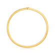 Italian 8mm 14kt Yellow Gold Domed Omega Necklace