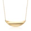 Italian 14kt Yellow Gold Crescent Necklace
