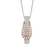 Simon G. .40 ct. t.w. Diamond Buckle Pendant Necklace in 18kt Two-Tone Gold