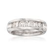1.00 ct. t.w. Baguette and Round Diamond Ring in 14kt White Gold