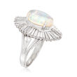 C. 2000 Vintage Jelly Opal and 2.75 ct. t.w. Diamond Ring in Platinum