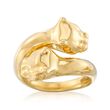 Italian Andiamo 14kt Yellow Gold Panther Bypass Ring 