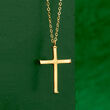 Italian 14kt Yellow Gold Cross Necklace
