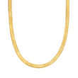 6mm 14kt Yellow Gold Herringbone Necklace