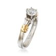 C. 1990 Vintage .67 ct. t.w. Diamond Ring in 14kt Two-Tone Gold