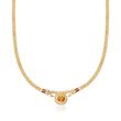 C. 1990 Vintage 6.95 ct. t.w. Multi-Stone Necklace in 18kt Yellow Gold