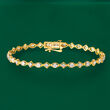 2.00 ct. t.w. Diamond Alternating Bracelet in 14kt Yellow Gold