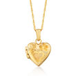 Baby's 14kt Yellow Gold Heart Locket Necklace