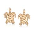 14kt Yellow Gold Turtle Stud Earrings