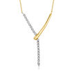 .20 ct. t.w. Diamond Y-Necklace in Two-Tone Sterling Silver