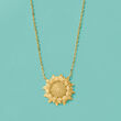 14kt Yellow Gold Sunflower Necklace