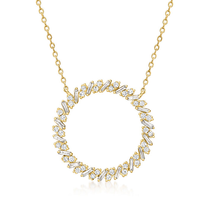 .50 ct. t.w. Diamond Eternity Circle Necklace in 14kt Yellow Gold