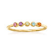 .17 ct. t.w. Multi-Gemstone Ring in 14kt Yellow Gold