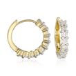 1.00 ct. t.w. Diamond Hoop Earrings in 14kt Yellow Gold 