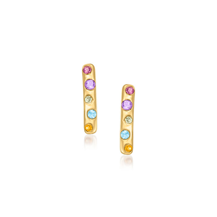 .27 ct. t.w. Multi-Gemstone Earrings in 14kt Yellow Gold