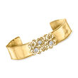 .25 ct. t.w. Diamond Filigree Cuff Bracelet in 18kt Gold Over Sterling