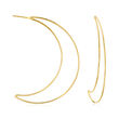 14kt Yellow Gold Open-Space Crescent Moon Drop Earrings