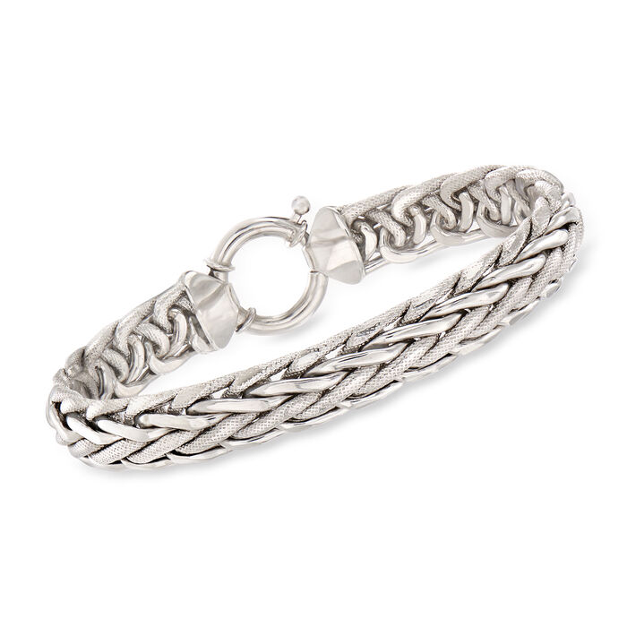 Wheat-Link Bracelet in Sterling Silver