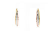 Italian 14kt Tri-Colored Gold Oval Hoop Earrings