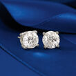 5.00 ct. t.w. Diamond Stud Earrings in 14kt White Gold