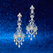 2.00 ct. t.w. Diamond Chandelier Earrings in Sterling Silver
