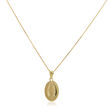 14kt Yellow Gold Virgin Mary Pendant Necklace