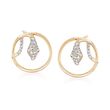 .20 ct. t.w. Diamond Circle Snake Earrings in 14kt Yellow Gold