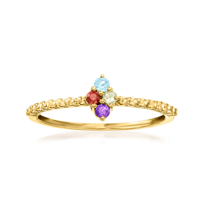 .22 ct. t.w. Multi-Gemstone Ring in 14kt Yellow Gold