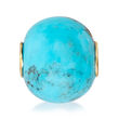 16-16.5mm Turquoise Bead Pendant in 14kt Yellow Gold