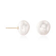 10-11mm Multicolored Cultured Pearl Jewelry Set: Three Pairs of Stud Earrings in 14kt Yellow Gold