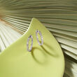 1.50 ct. t.w. Diamond Inside-Outside Hoop Earrings in 14kt White Gold