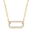 .36 ct. t.w. Diamond Paper Clip Link Necklace in 14kt Yellow Gold