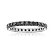 1.00 ct. t.w. Black Diamond Eternity Band in 14kt White Gold