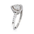 .40 ct. t.w. Diamond Pear-Shaped Cluster Ring in Sterling Silver
