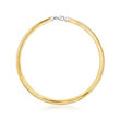 Italian Sterling Silver and 18kt Gold Over Sterling Reversible Omega Necklace