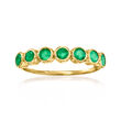 .40 ct. t.w. Bezel-Set Emerald Ring in 14kt Yellow Gold