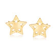 Italian 14kt Yellow Gold Star Stud Earrings
