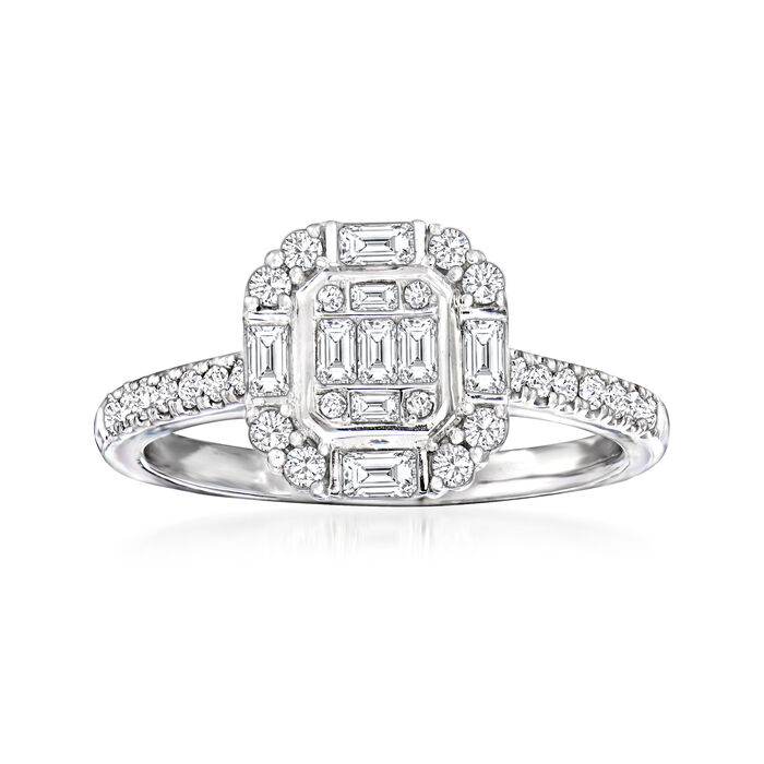 .50 ct. t.w. Diamond Cluster Ring in 18kt White Gold