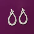 .50 ct. t.w. Diamond Teardrop Earrings in 14kt White Gold
