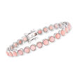 Pink Opal Tennis Bracelet in Sterling Silver
