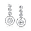 1.70 ct. t.w. Diamond Drop Earrings in 14kt White Gold