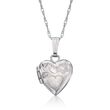 Baby's 14kt White Gold Heart Locket Necklace