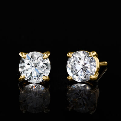 .75 ct. t.w. Lab-Grown Diamond Stud Earrings in 14kt Yellow Gold