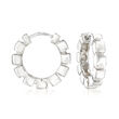Zina Sterling Silver &quot;Ice Cube&quot; Hoop Earrings