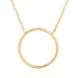 14kt Yellow Gold Open Circle Necklace