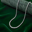 5.00 ct. t.w. Diamond Graduated Tennis Necklace in Sterling Silver